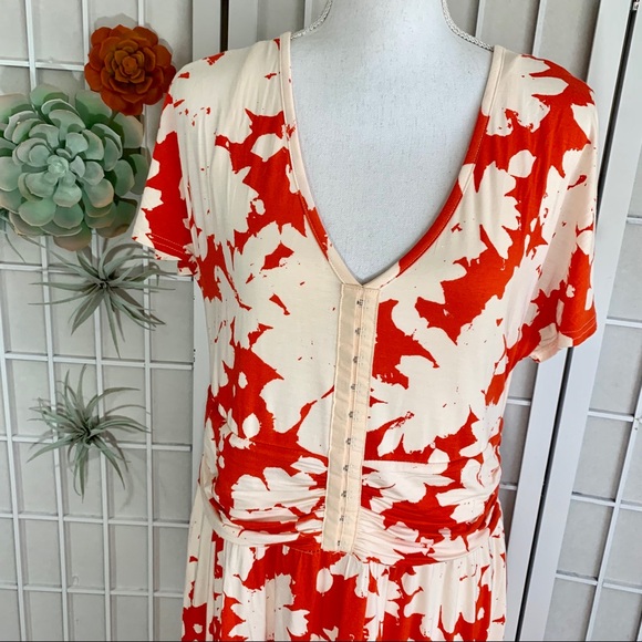 SOLD Maeve Summer Breeze Orange Floral Dress - Picture 3 of 7